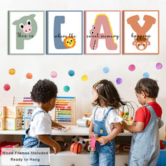 WALTSOM ready-to-hang-wall-art-setup, simplifies decorating with pre-mounted hooks.