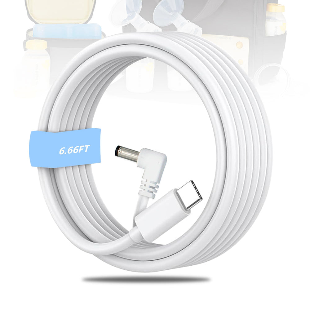 Wamlet 9V USB adapter charger closeup for convenient bedside pumping.