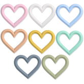 WANG BAO Valentine heart teether front view for gentle gum soothing.
