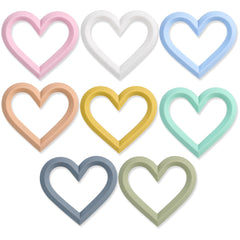 WANG BAO Valentine heart teether front view for gentle gum soothing.