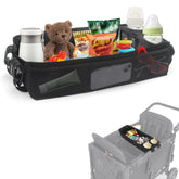 Wanyshapy W4 snack tray attaches securely to stroller for stable use