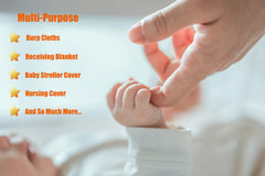 Waoot Kdet cotton flannel blanket shown for swaddle use and newborn comfort.