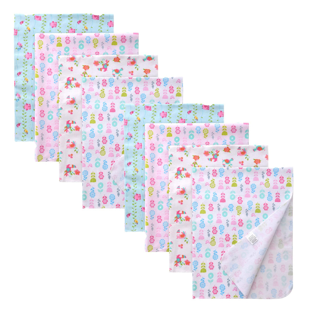 Waoot Kdet cotton flannel receiving blankets pack keeps newborns comfy for swaddling.