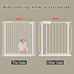 WAOWAO 28.35-inch height gate provides tall, sturdy containment