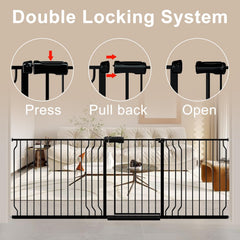 WAOWAO Baby Gate auto-close feature promotes easy one-hand passage through doorways.