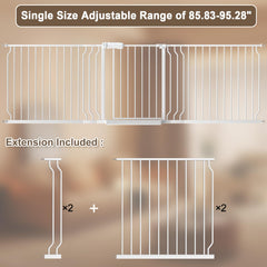 WAOWAO Baby Gate walk-through doorway for easy one handed access with pets.