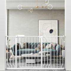 WAOWAO baby gate with wide entry for easy child and pet access.