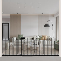WAOWAO baby gate wide opening for stairs and doorways enhances safe passage.