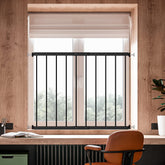WAOWAO black window safety guards assembly showing tool-free setup for homes