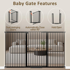 WAOWAO double-lock auto-close feature enhances safety for kids and pets