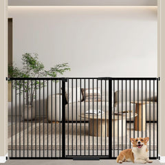 WAOWAO extra tall gate 40.55 inches blocks jumping while preserving open view