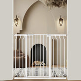WAOWAO extra tall gate full setup demonstrates easy walk-through design for busy households.