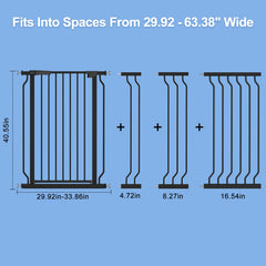 WAOWAO pressure-mounted gate installs easily without tools or wall damage