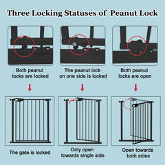 WAOWAO sturdy steel construction provides durable baby and pet barrier
