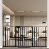 WAOWAO triple-lock gate 49-66inch provides secure adjustable width for stair and doorway safety
