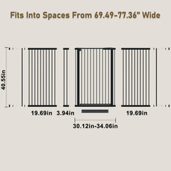 WAOWAO wide 23.4 inch doorway opening supports strollers and wheelchairs