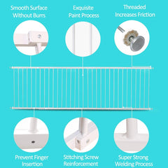 WAOWAO extra-wide guard highlights 2.68 inches gap to prevent pass-through by curious kids