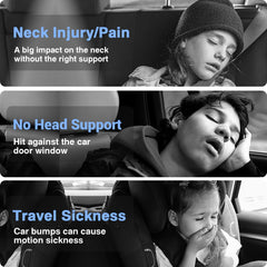 WAPEXNOS Headrest Pillow demonstrates 180-degree rotation for customizable ergonomic comfort on long trips.