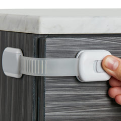 Wappa Baby child safety strap locks box packaging highlighting eight-pack convenience.