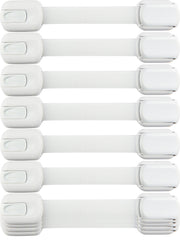 Wappa child safety straps 10-pack closeup showing strong adhesive for drill-free mounting