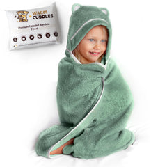 Warm Cuddles bamboo hooded toddler towel close-up, ultra-soft fabric for delicate skin