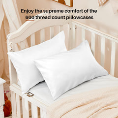 Warmstar toddler pillowcase with breathable weave promotes comfortable sleep through night heat regulation.
