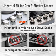 Wasachi stove knob safety cover open-bottom shows universal compatibility.