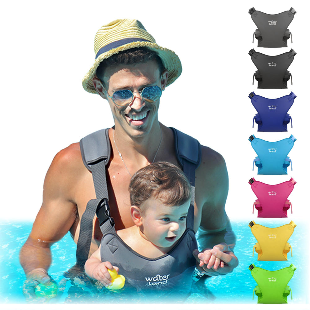 WaterLand waterproof baby carrier shows neoprene comfort for water-friendly use.