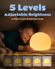 WattBubble soft-egg light displays vibrant color spectrum for playtime