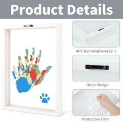 WAYASDCU acrylic glass frame displaying a pristine baby keepsake.