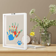 WAYASDCU baby handprint paints in six vibrant, non-toxic colors for safe art.