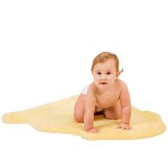 WaySoft Baby Sheepskin Rug close-up texture showing plush New Zealand fur
