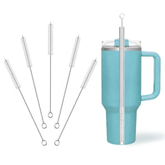 WDPOER deep-clean straw brush 7-8 inch reaches tall tumblers and removes residue.