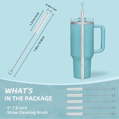 WDPOER dual-bristle straw cleaner 6-15mm fits metal, glass, silicone straws.