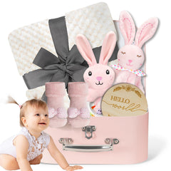WECOOL baby gift basket box, elegantly packaged for quick gifting at baby showers.