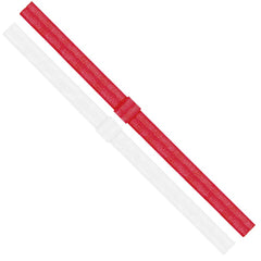 Wee Ones Add-A-Bow headband in white and red, soft stretch for all-day comfort