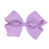 Wee Ones classic grosgrain bow in light orchid clip with durable all-day hold.
