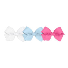 Wee Ones classic grosgrain bows mini set in assorted colors for versatile daily wear.