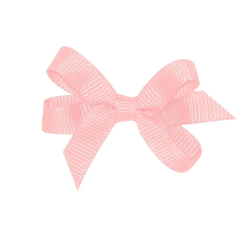 Wee Ones light pink grosgrain bow on a clip for timeless everyday charm