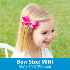 Wee Ones matching baby hair band with light pink grosgrain bow for all hair types