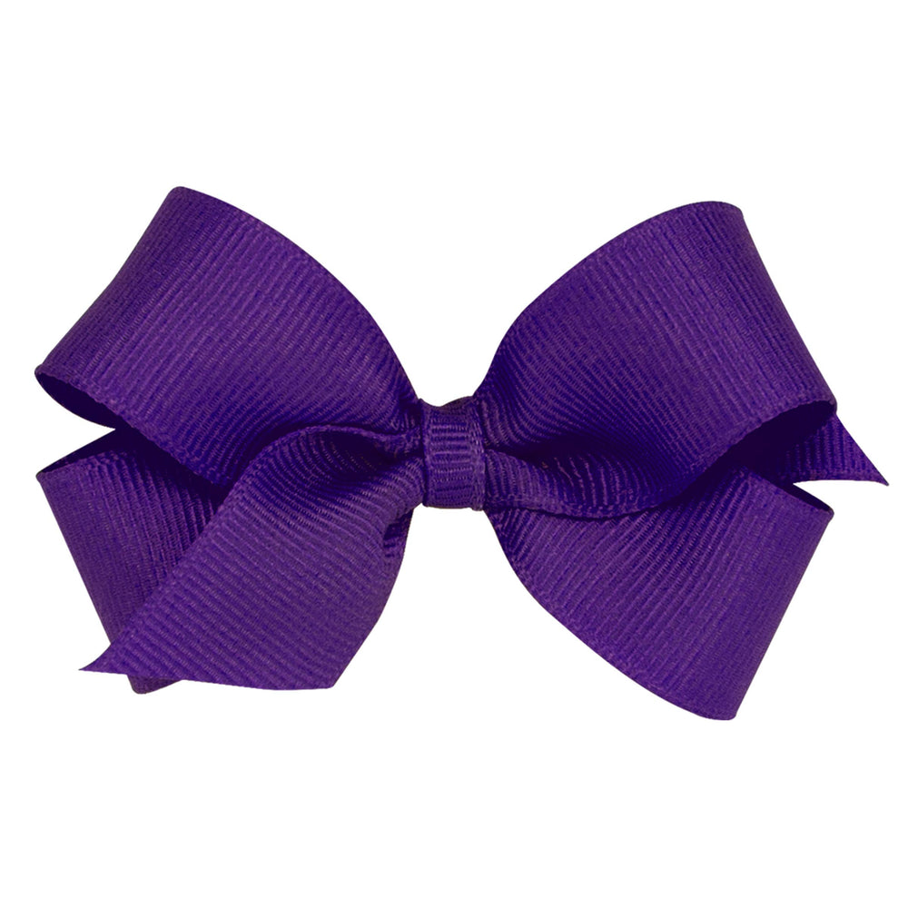 Wee Ones mini classic grosgrain bow on WeeStay clip stays secure for busy days.
