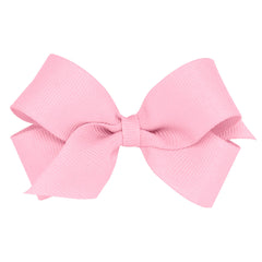 Wee Ones Pearl Pink bow on WeeStay clip keeps hairstyle secure all day