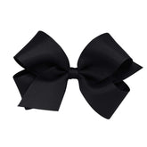 Wee Ones plain wrap classic grosgrain black bow front view offers timeless style and durability.