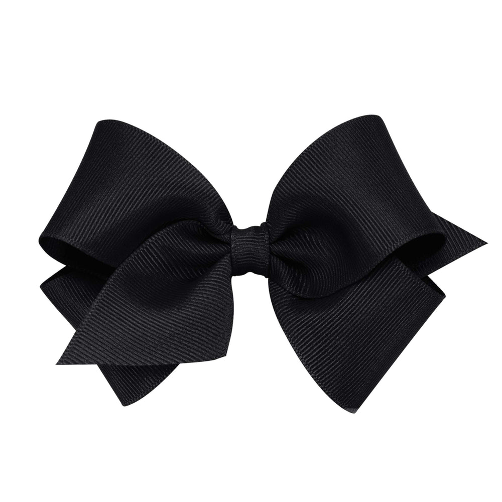 Wee Ones plain wrap classic grosgrain bow with WeeStay clip ensures secure all-day wear.