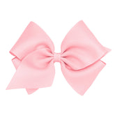 Wee Ones plain wrap grosgrain light pink bow for everyday outfits