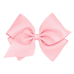 Wee Ones plain wrap grosgrain light pink bow for everyday outfits