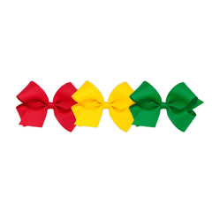 Wee Ones red bow on WeeStay clip keeps hair in place during play