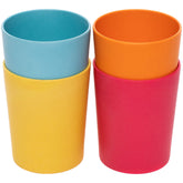 WeeSprout bamboo toddler cups 4pc set top view shows natural finish for easy everyday use