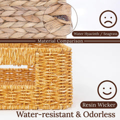 WeeNest Baskets under-shelf storage amber highlight easy access and neatness.