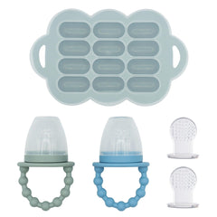 WeeSprout baby food feeders set two β safe openings for tiny tastes and gum relief.